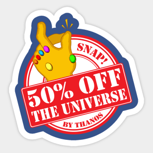 50% off the universe Sticker